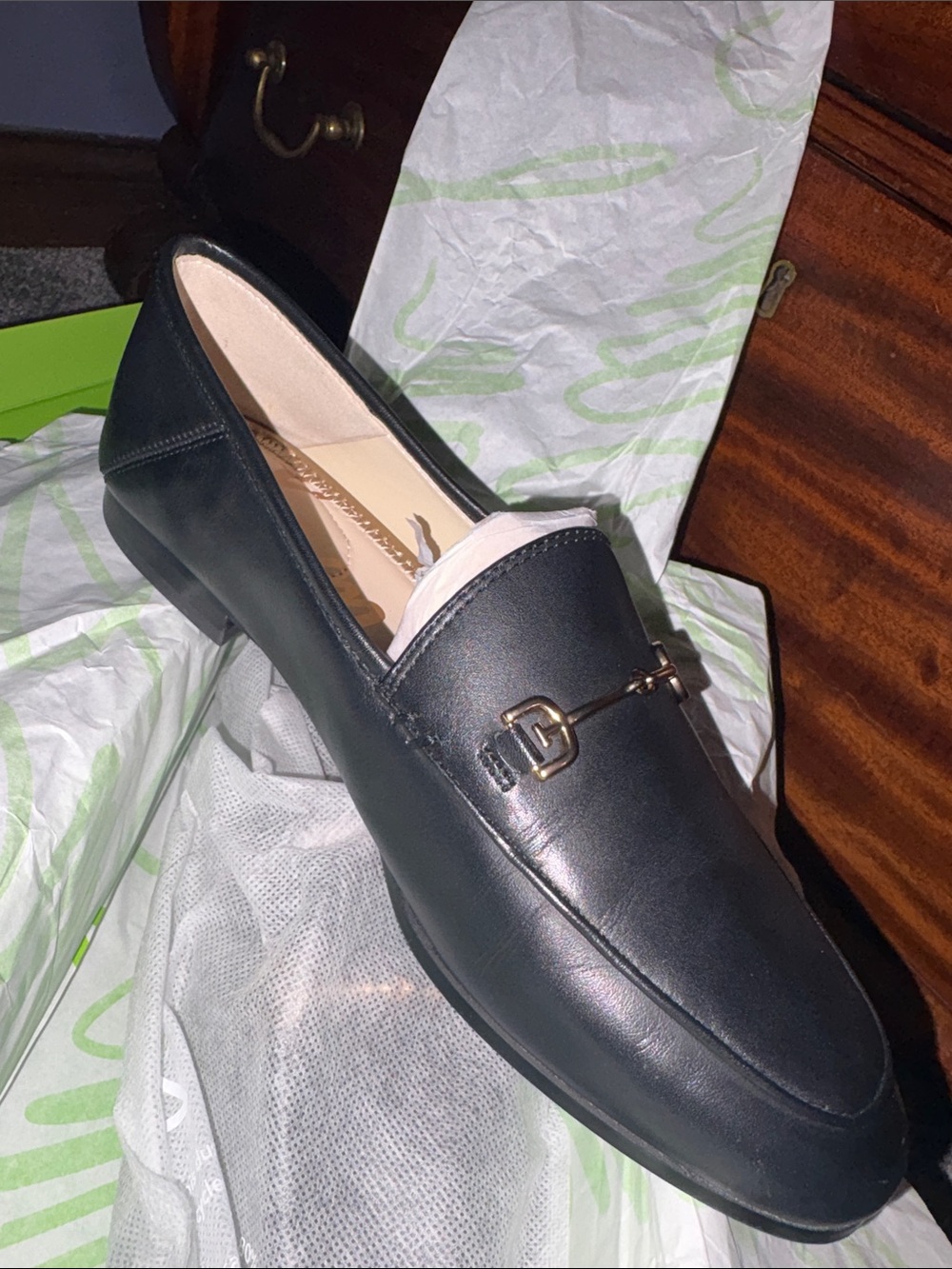 Ladies - new Sam Edelman black leather loafers - Picture 6 of 9